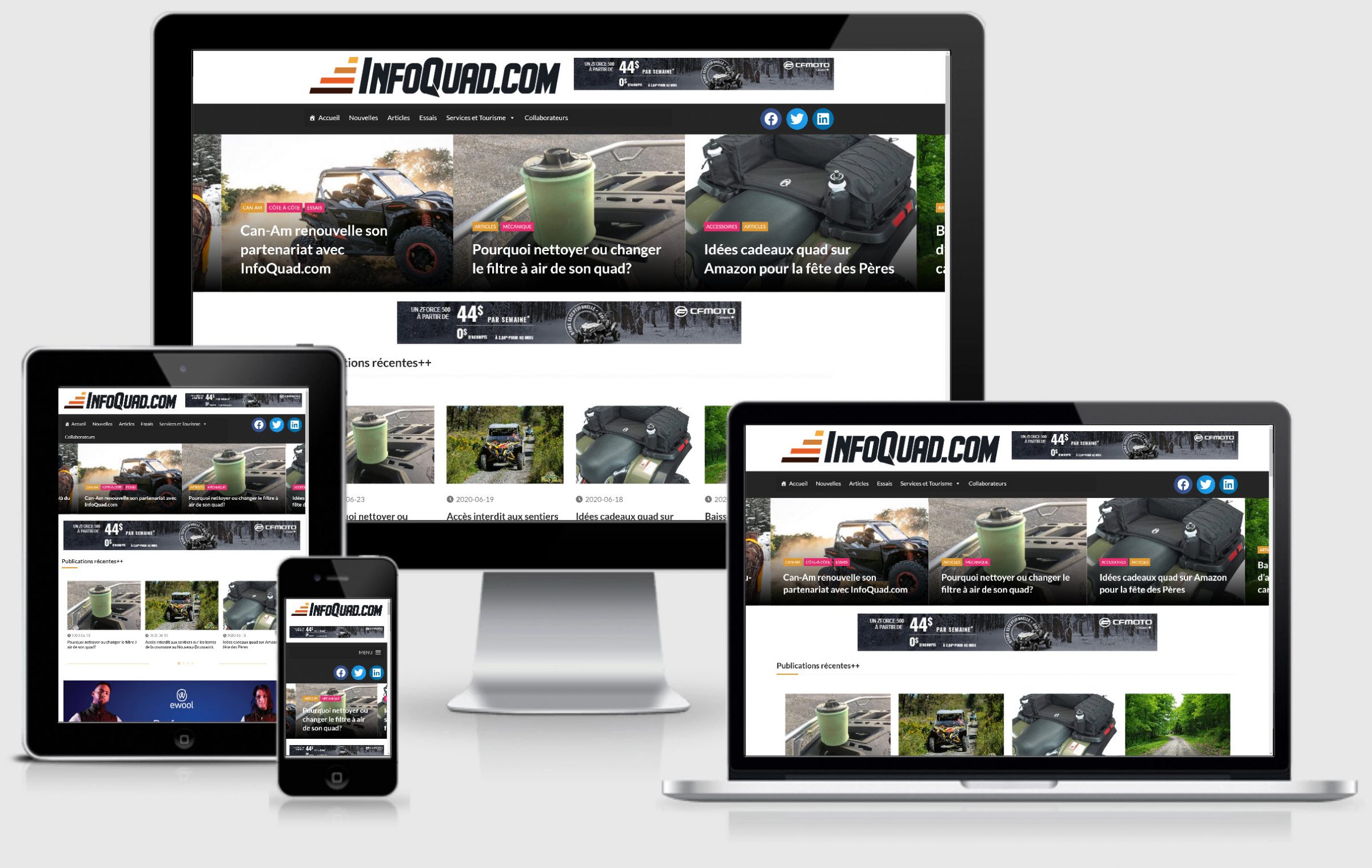 Lancement de la toute nouvelle version de InfoQuad.com