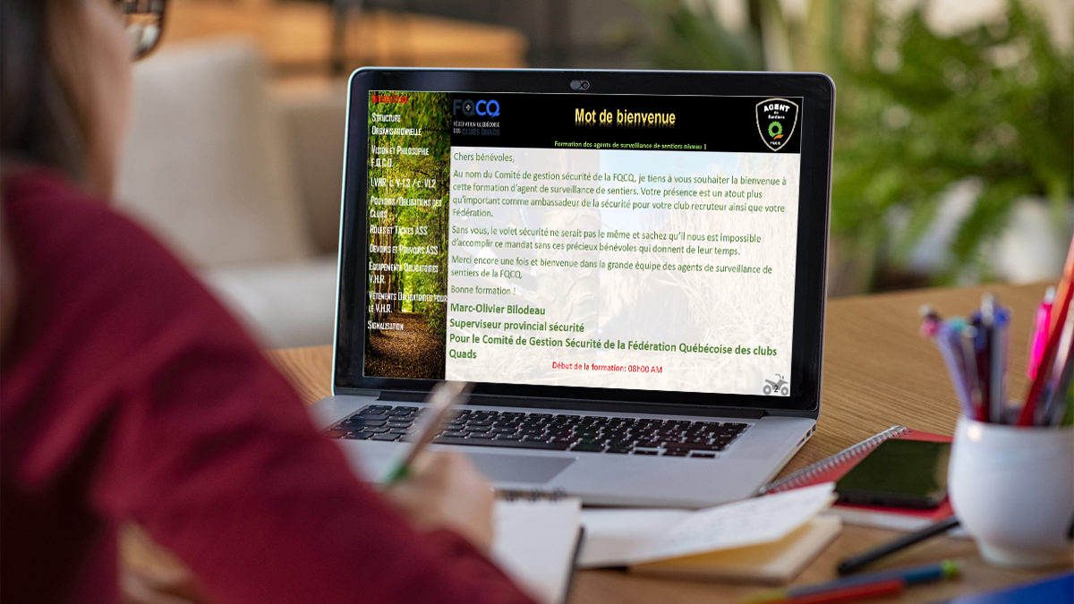 1ère formation en ligne des agents de surveillance de sentiers