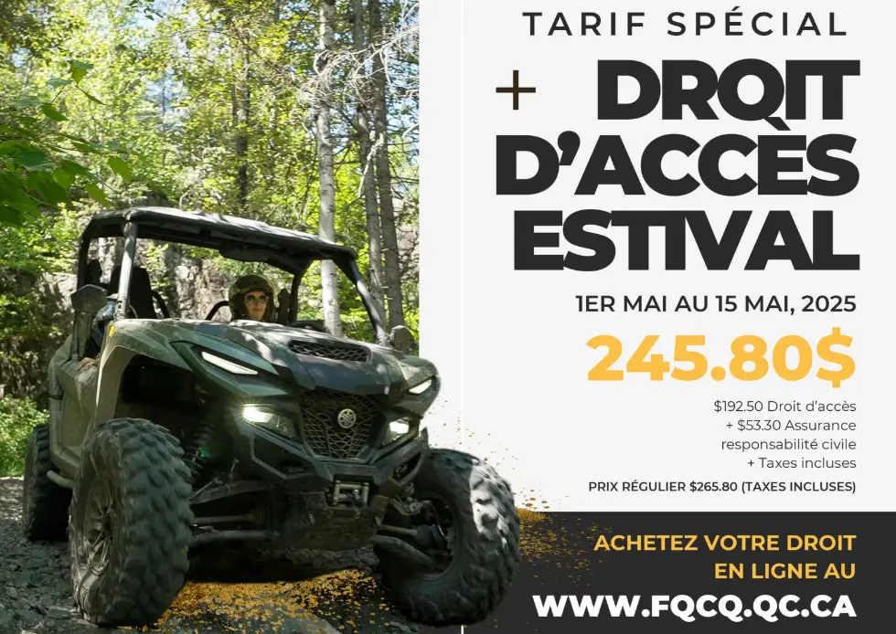 Prévente du droit d’accès estival FQCQ 2025